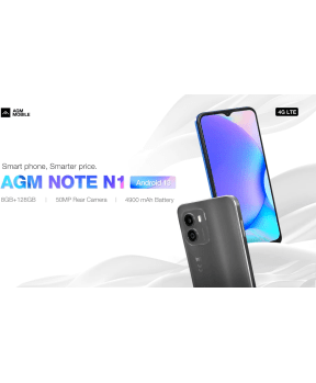 AGM pametni telefon Note N1 8GB/128GB DS Android 13, Kamera 50MP črn - slika 3