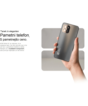 AGM pametni telefon Note N1 8GB/128GB DS Android 13, Kamera 50MP črn - slika 5