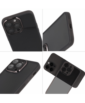 Satin silikonski ovitek za Samsung Galaxy S24 Ultra 5G - prozorno temen s sivo obrobo - slika 4