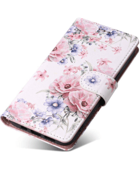 Onasi preklopna torbica Wallet denarnica Fancy Diary Xiaomi Redmi Note 13 Pro 4G - Flower bela - slika 3