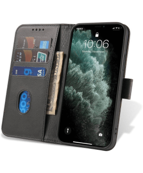 Onasi Wallet denarnica usnjena preklopna torbica Xiaomi Redmi Note 13 Pro Plus 5G - črna - slika 2