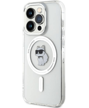 Originalen KARL LAGERFELD MagSafe ovitek iPhone 15 Pro - Karls full body - prozoren - KLHMP15LHFCCNOT - slika 3