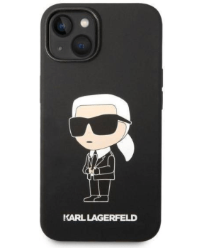 Originalen KARL LAGERFELD ovitek iPhone 14 Plus - IML NFT Karls Full Body - črn silikonska zaščita - KLHCP14MSNIKBCK - slika 4
