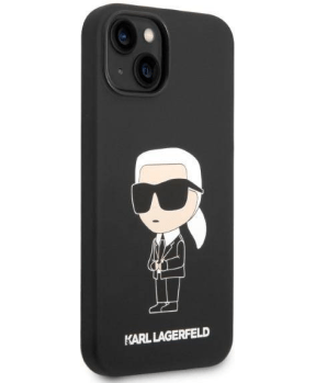 Originalen KARL LAGERFELD ovitek iPhone 14 Plus - IML NFT Karls Full Body - črn silikonska zaščita - KLHCP14MSNIKBCK - slika 5
