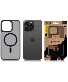 Tactical Asphalt MagForce silikonski ovitek za iPhone 15 Pro Max - prozorno črn - slika 4