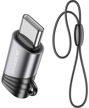 Borofone ADAPTER BV20 Lightning na Type C 3A - črn - slika 2