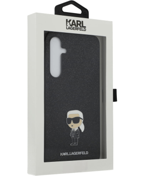Originalen KARL LAGERFELD ovitek Samsung Galaxy A35 - Glitter IML NFT Iconic - črn ovitek z bleščicami - KLHCSA35GKNPSK - slika 5