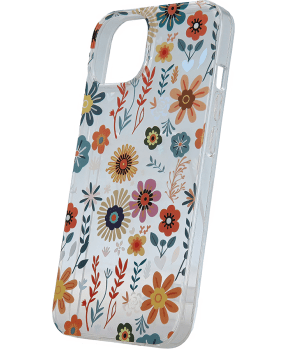 Silikonski ovitek Hippie Flower za iPhone 15 - oranžen - slika 4