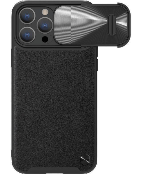 Nillkin CamShield Leather Case zaščita za iPhone 14 Pro - črna - slika 2