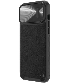 Nillkin CamShield Leather Case zaščita za iPhone 14 Pro - črna - slika 3