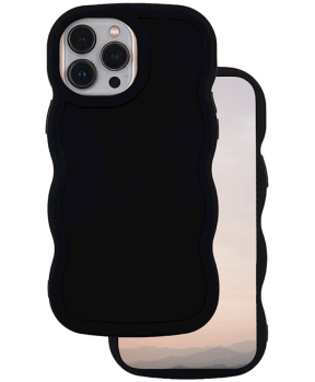 Bubble silikonski ovitek za iPhone 16 Plus - črn - slika 3