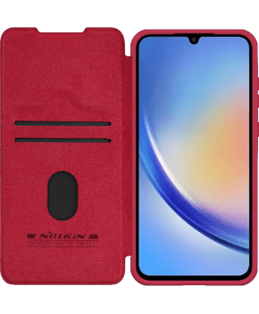 Nillkin preklopna torbica QIN Pro z zaščito kamere za Samsung Galaxy A55 - rdeča - slika 4