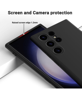 Silikonski ovitek za Samsung Galaxy S25 Ultra 5G - mat črn - slika 3