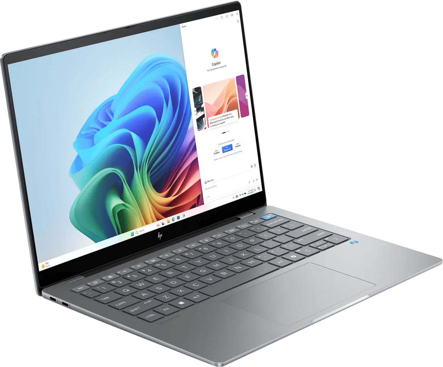 Prenosnik HP OmniBook X 14-fe0000nf | Snapdragon / Qualcomm® Snapdragon® X / RAM 16 GB / SSD Disk / 14,0″ 2.2K - HP Renew, Outlet - Odprta embalaža - slika 2