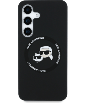Originalen KARL LAGERFELD ovitek MagSafe Samsung Galaxy S25 5G - Heads - črn - KLHMS25SSKCHTCK - slika 4