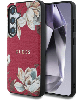 Originalni GUESS ovitek za Samsung Galaxy S25 5G - MagSafe - Printed Flower - pink - GUHMS25SPGNMPLMF - slika 2
