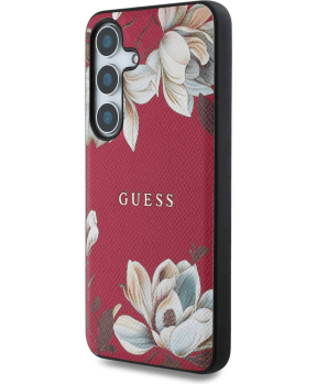 Originalni GUESS ovitek za Samsung Galaxy S25 5G - MagSafe - Printed Flower - pink - GUHMS25SPGNMPLMF - slika 3