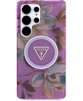 Originalni GUESS ovitek za Samsung Galaxy S25 Ultra 5G - MagSafe - Flowers Triangle - GUHMS25LHFLPEDU - slika 4