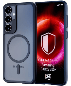 3MK Satin Armor Case silikonski ovitek za Samsung Galaxy S25 Plus 5G - prozorno črn - slika 2