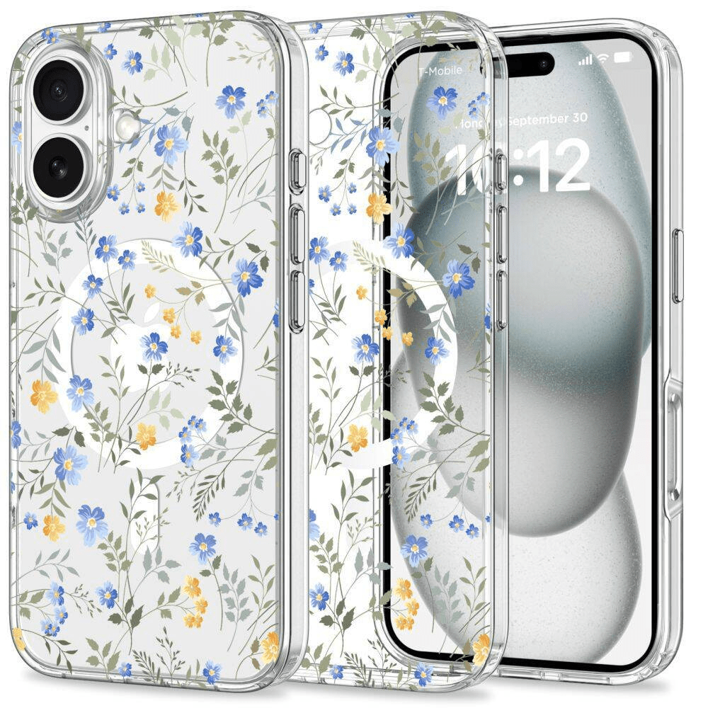 Clear Case Aurora Flower za iPhone 16 MagSafe - prozoren