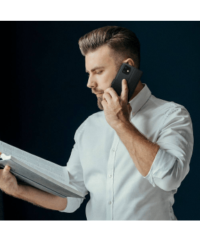 Onasi Wallet denarnica usnjena preklopna torbica Samsung Galaxy Z Fold 6 - črna - slika 5