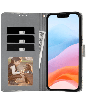 Onasi preklopna torbica Wallet denarnica Aurora za iPhone 16e - bela - slika 3