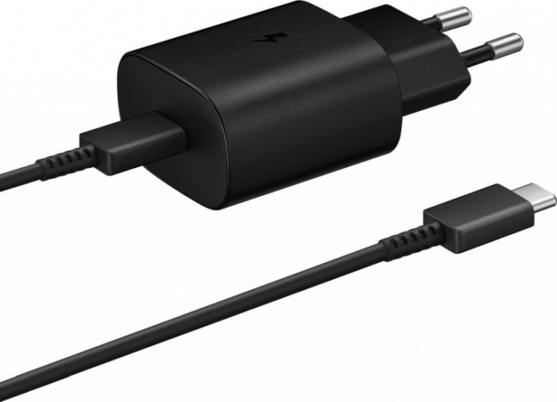 SAMSUNG HIŠNI POLNILEC EP-TA800XBE Super Fast Charge (Type C) in podatkovni kabel EP-DW767JBE 1,8m (Type C - Type C) - črn (bulk)