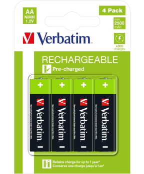 Verbatim polnilne baterije HR6 49517 NiMH AA 1,2V (4 kos) 2500 mAh - slika 2
