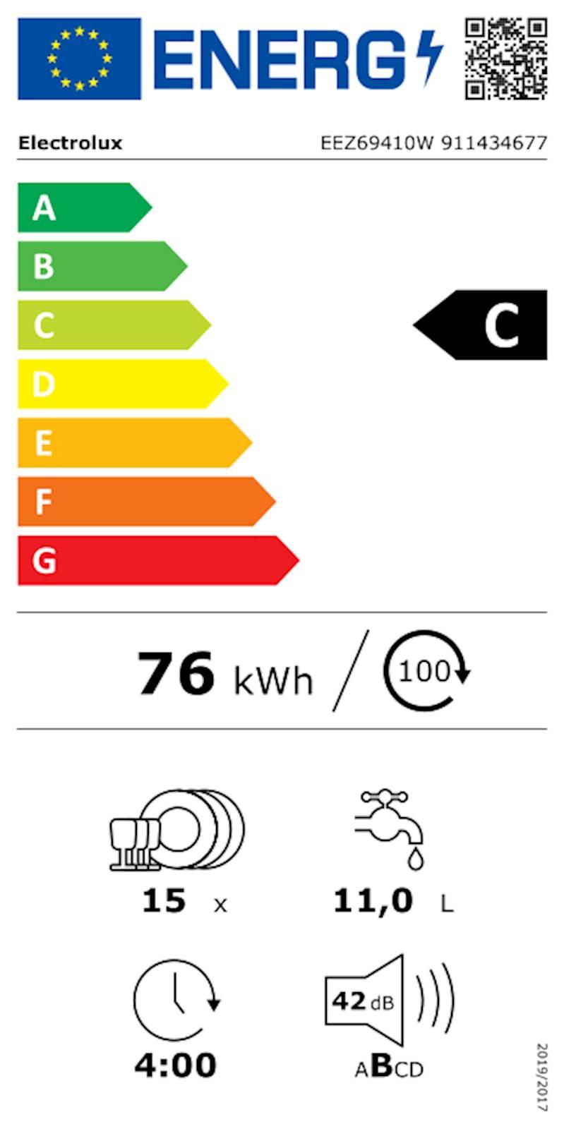 Vgradni pom. stroj Electrolux EEZ69410W, WiFi, inverter motor, 3 košare - slika 10
