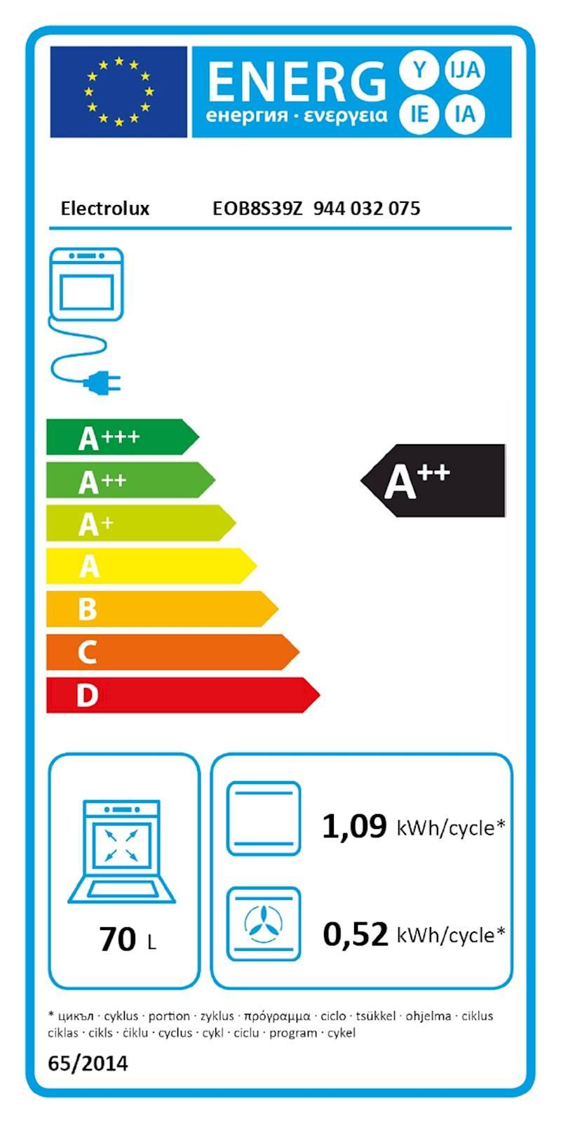 Vgradna pečica Electrolux EOB8S39Z, črna, 100% para - slika 10