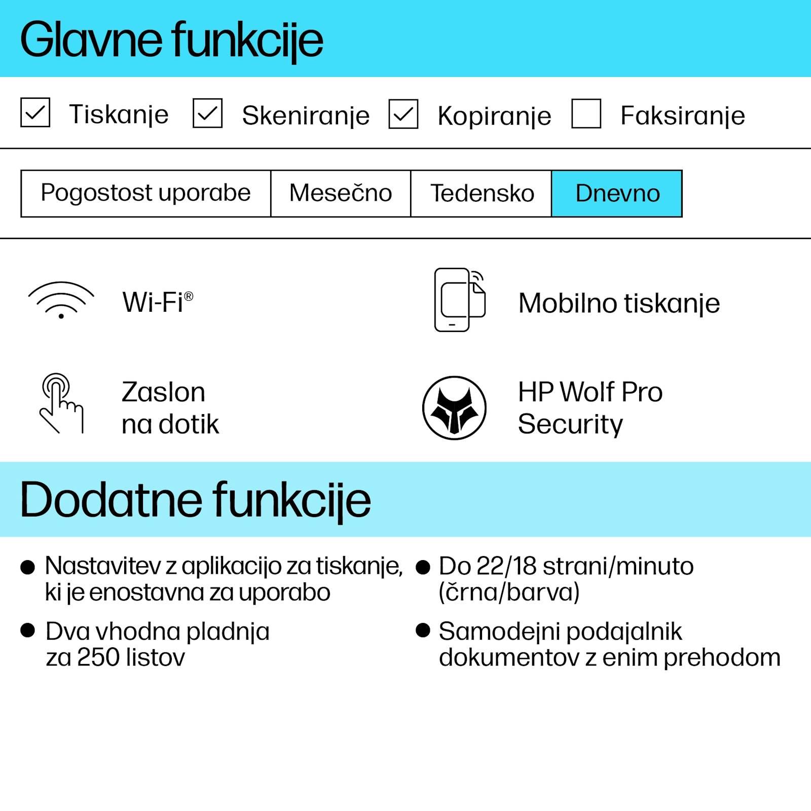Večfunkcijska brizgalna naprava HP OfficeJet Pro 9730e WF AiO - slika 6