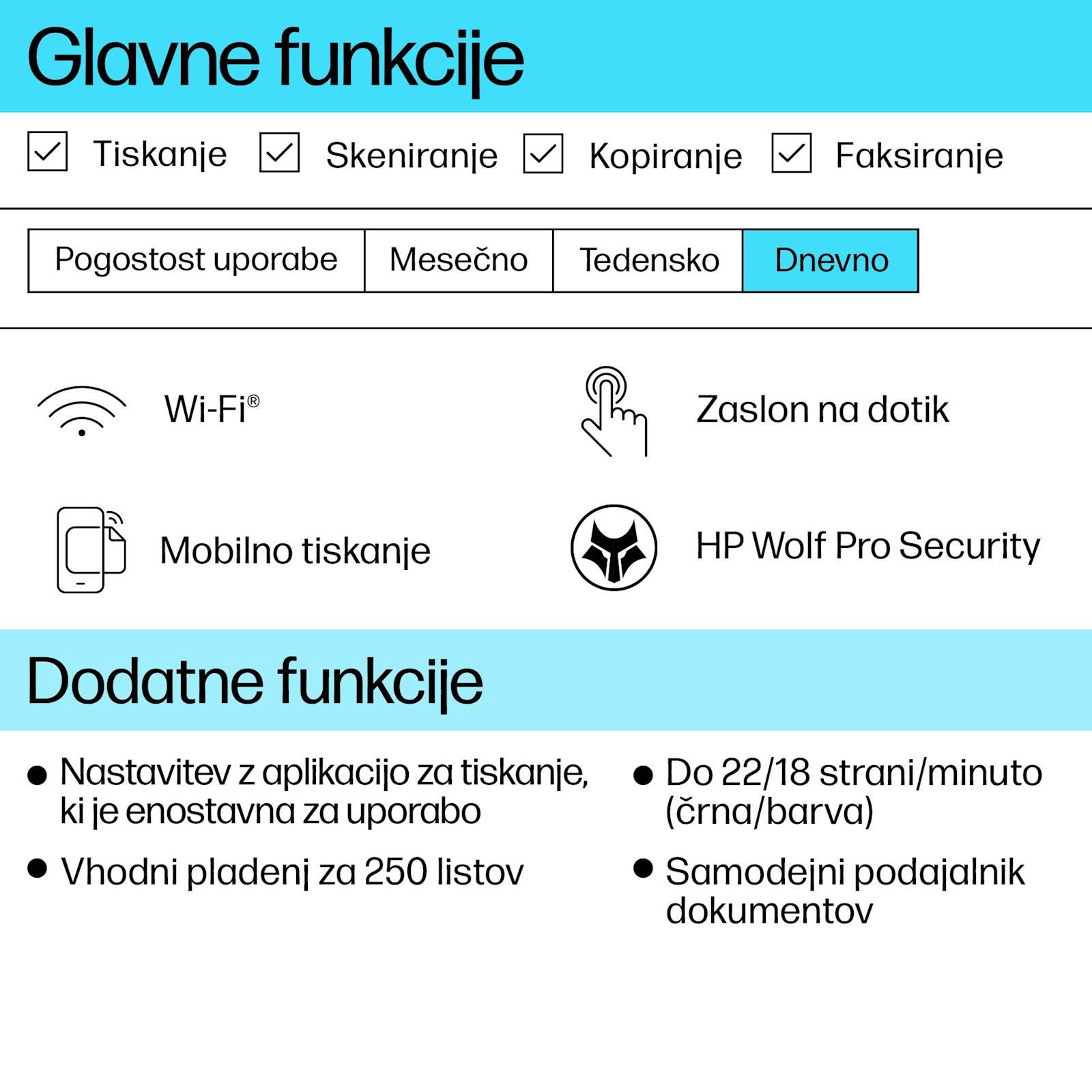Večfunkcijska brizgalna naprava HP OfficeJet Pro 9120e, Instant ink - slika 5