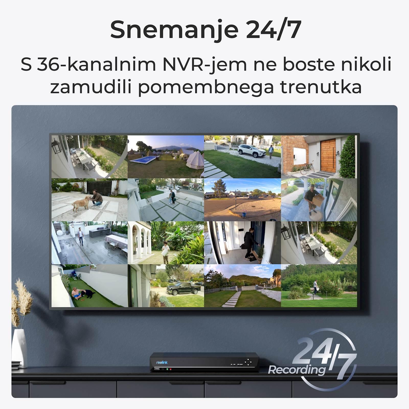 Reolink NVR snemalnik NVS36 16MP, 36 kanalni, dvosmerni zvok, podpora do 48 TB HDD - slika 3