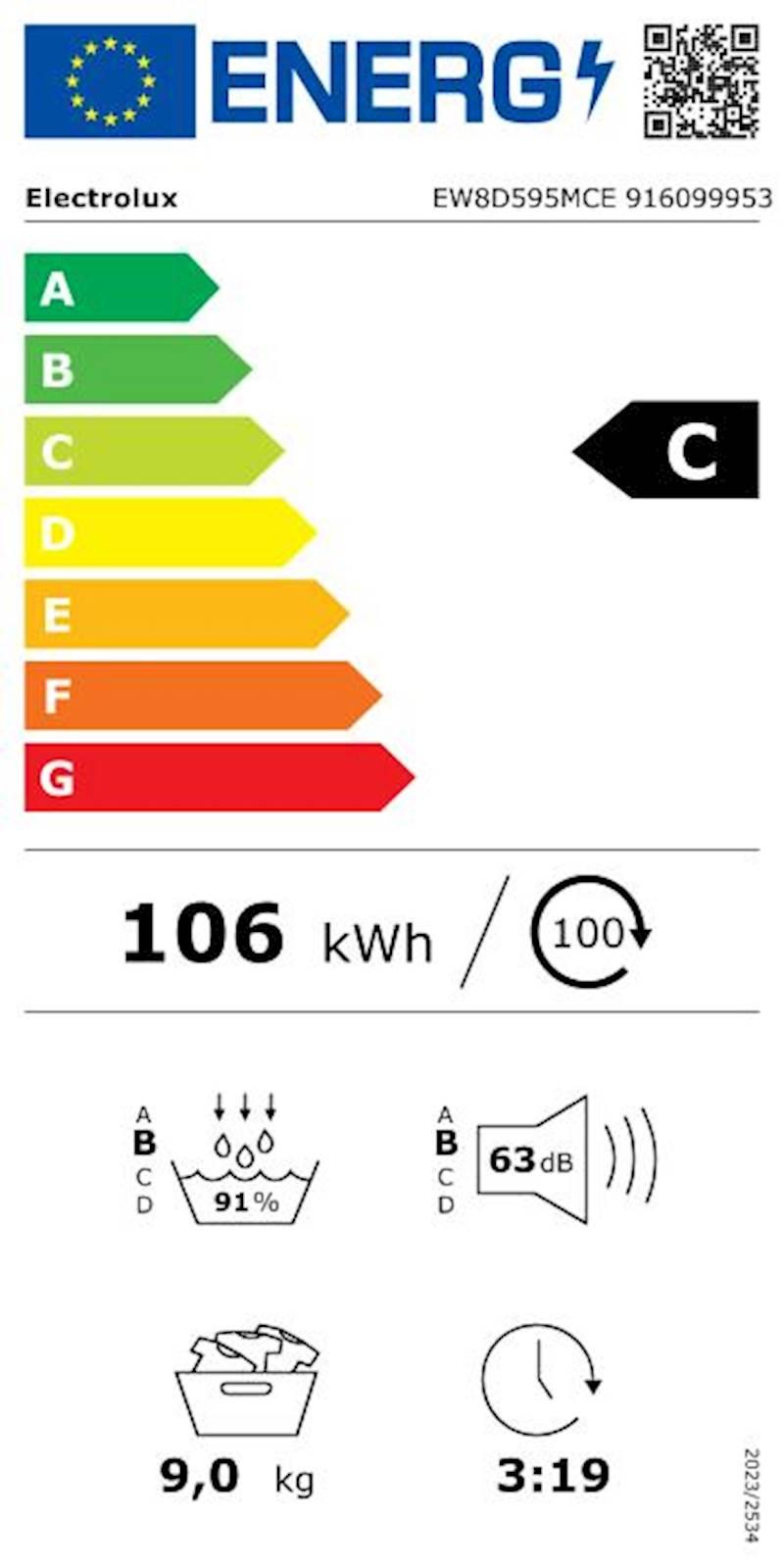 Sušilni stroj Electrolux EW8D595MCE, inverter, 9kg - slika 6