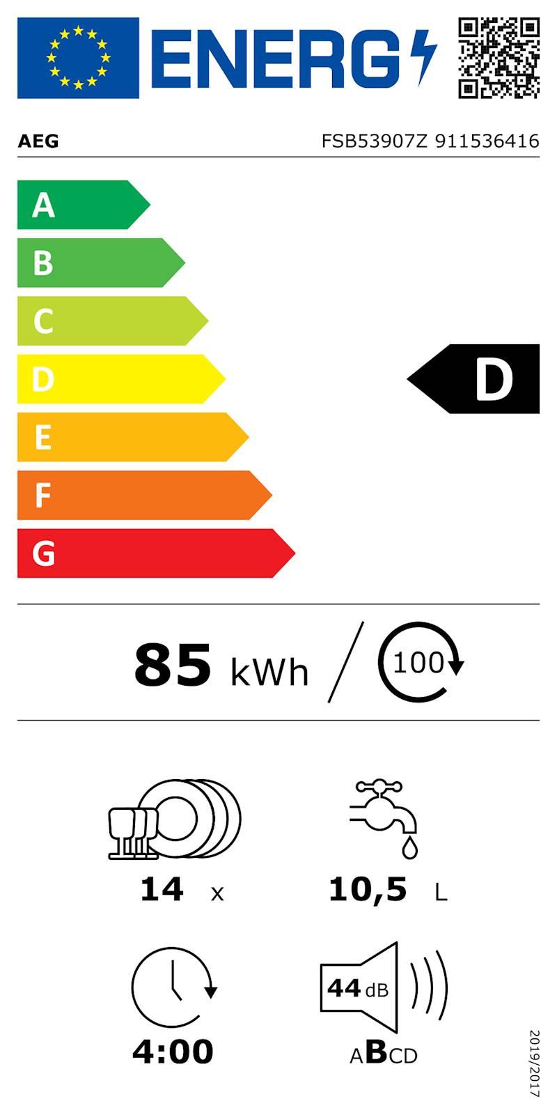 Vgradni pomivalni stroj AEG FSB53907Z, inverter - slika 10