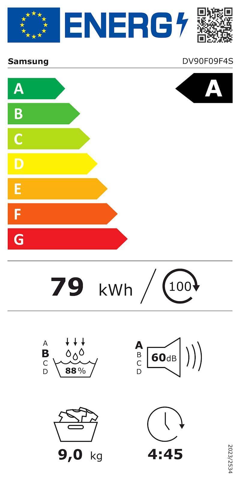 Sušilni stroj Samsung DV90F09F4SU4, 9 kg - slika 8