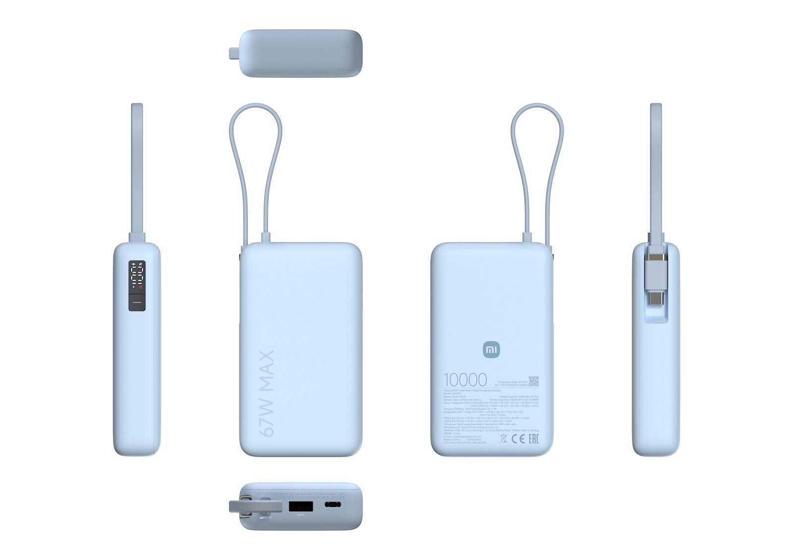 Xiaomi prenosna baterija 10000mAh ledeno modra