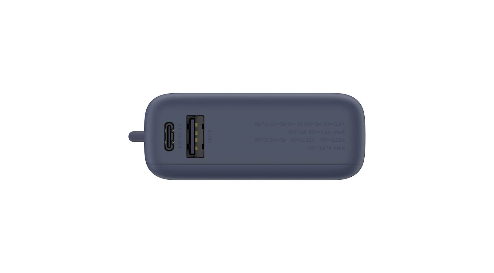 Xiaomi 33W Power Bank 10000 mAh Moder, 1x USB-A, 1x USB-C, integriran kabel USB-C - slika 3
