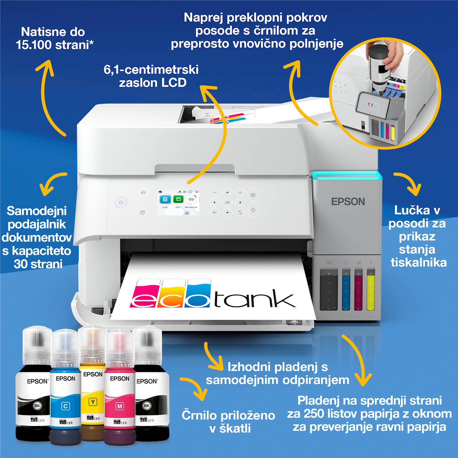 Večfunkcijska brizgalna naprava EPSON EcoTank L6376 - slika 5