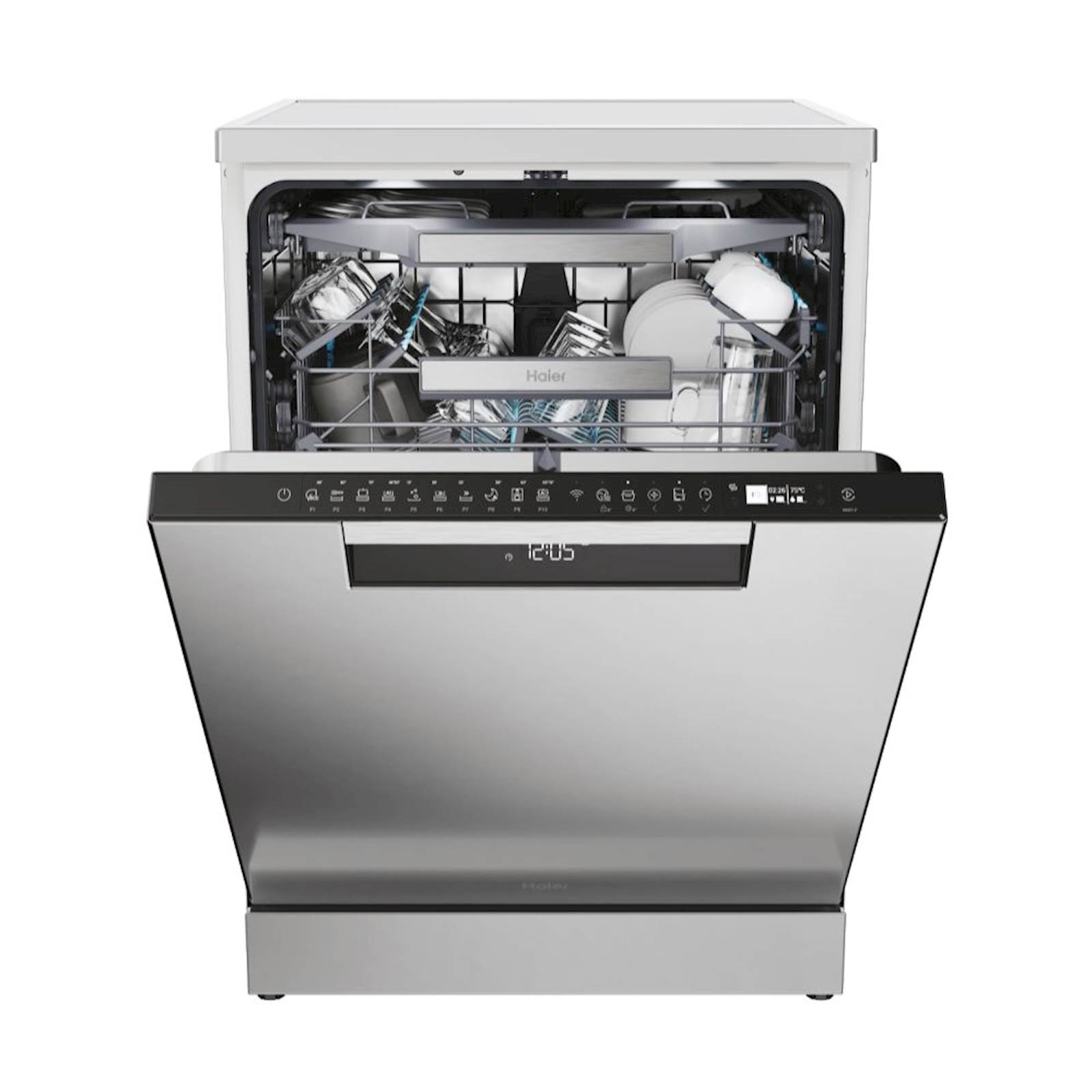 Pomivalni stroj HAIER XF 6B0M3PDX, 60 cm, B, inox - slika 3