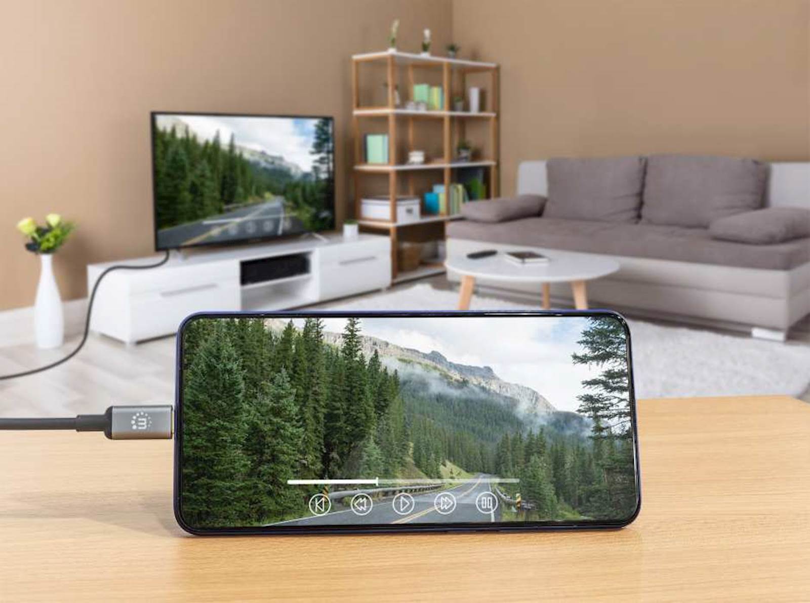 Kabel USB-C moški/HDMI moški MAHATTAN, (UHD) 4K@60Hz, 1 m, črna - slika 7