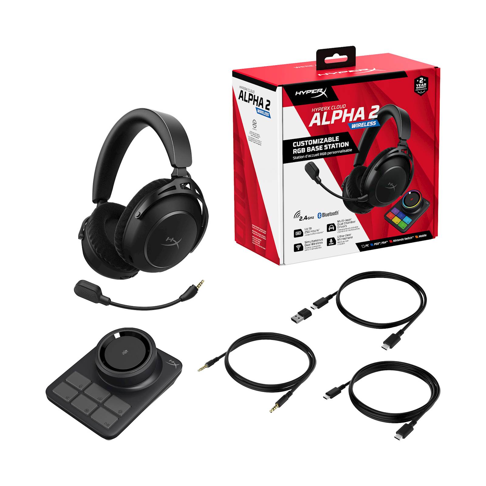 Slušalke HP HyperX Cloud Alpha 2 brezžične, črne - slika 3