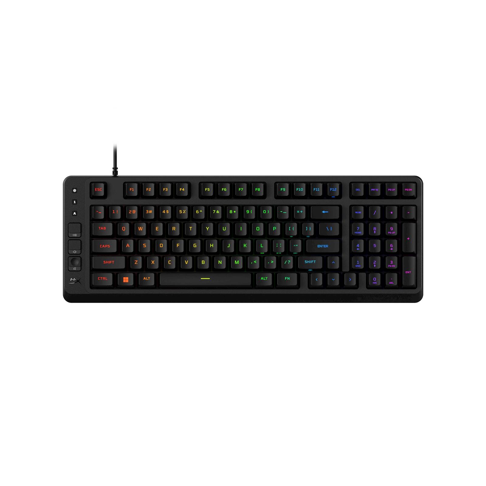 Tipkovnica HP HyperX Eve 1800 za igre, membranska, črna, RGB