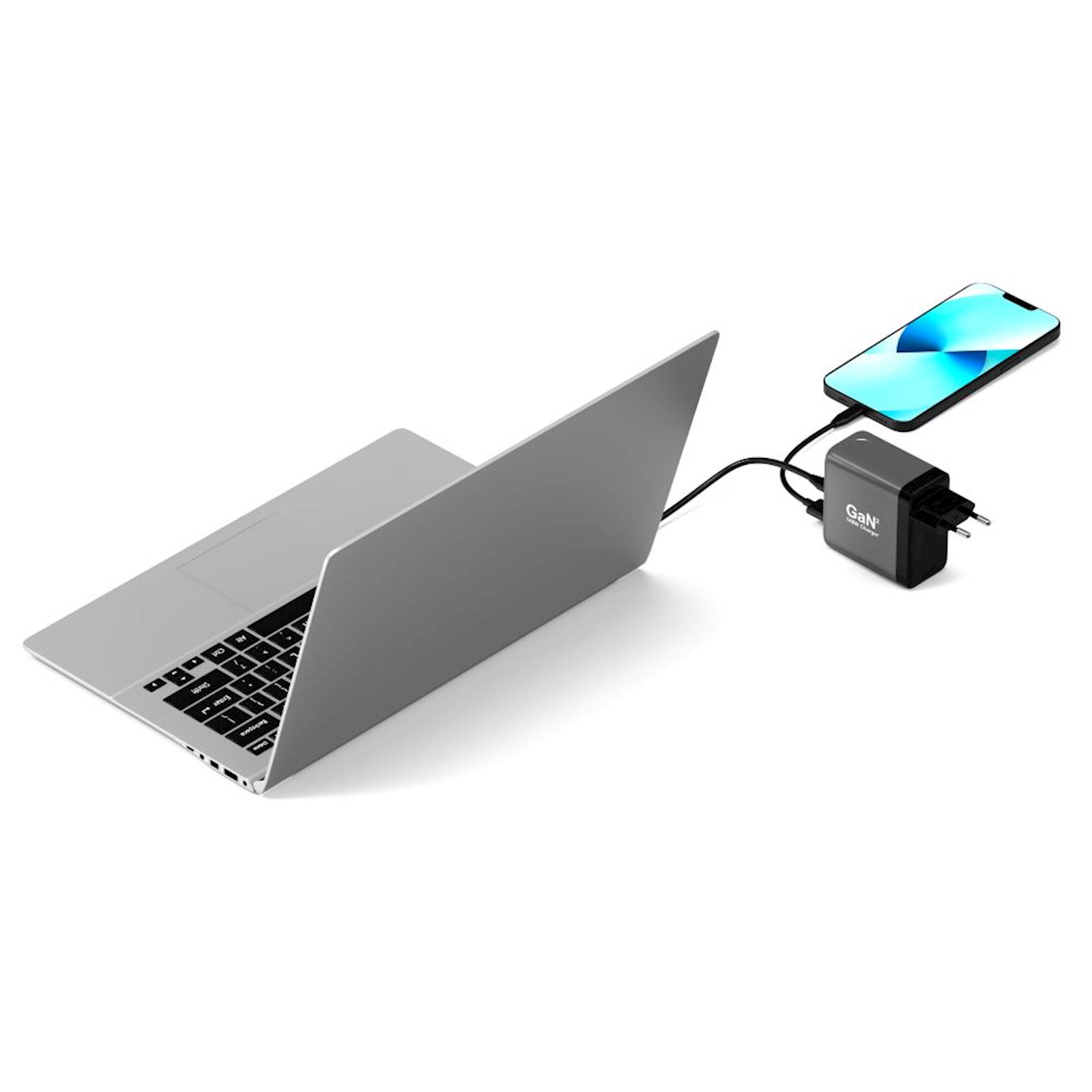 Polnilnik GAN PORT usb-C in Usb-A 140 W2, OLED z - slika 5