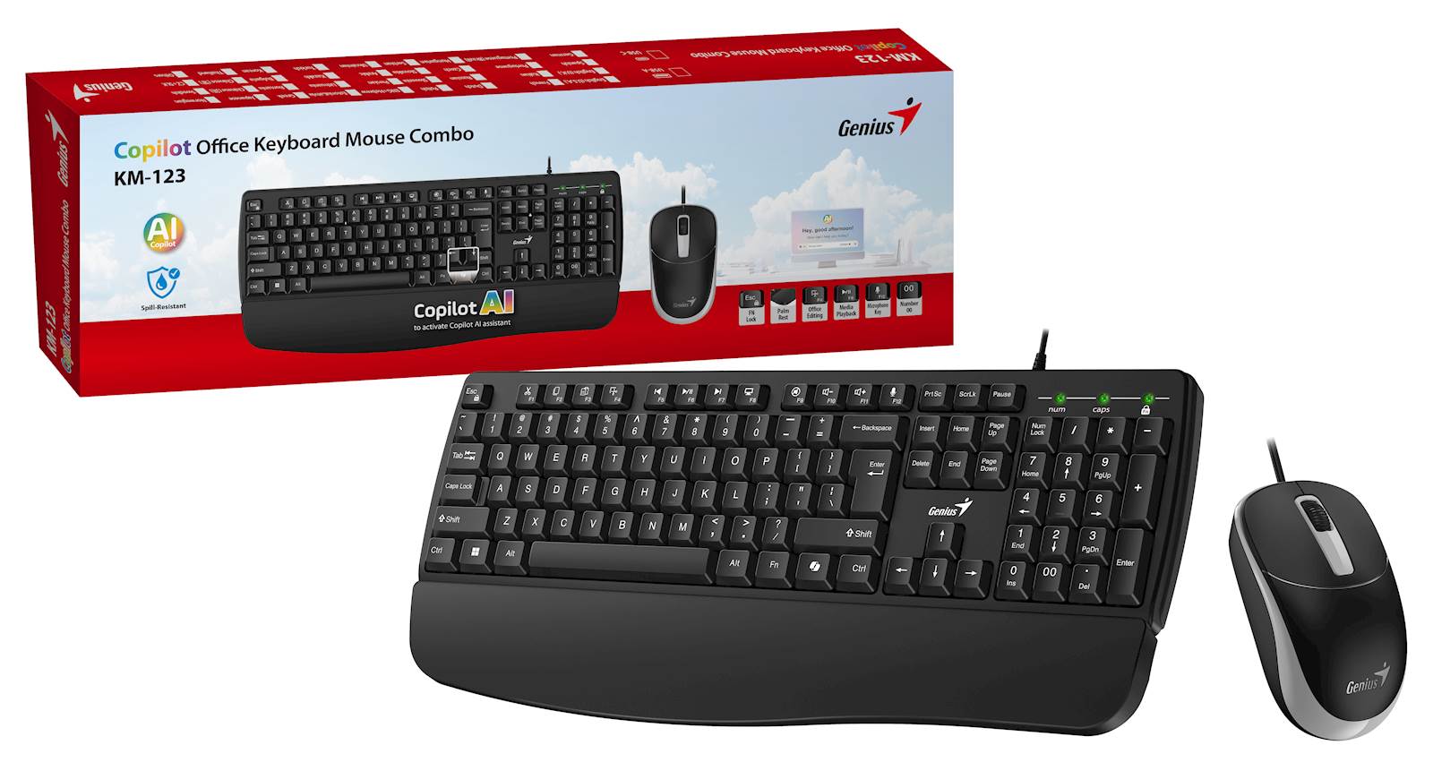 Tipkovnica Genius KB-123,PR,AI,BLK,SER,USB - slika 11