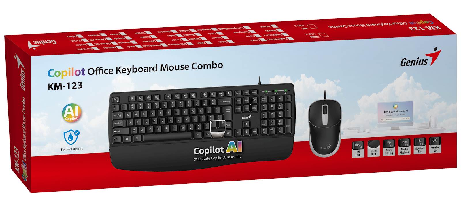 Tipkovnica Genius KB-123,PR,AI,BLK,SER,USB - slika 10
