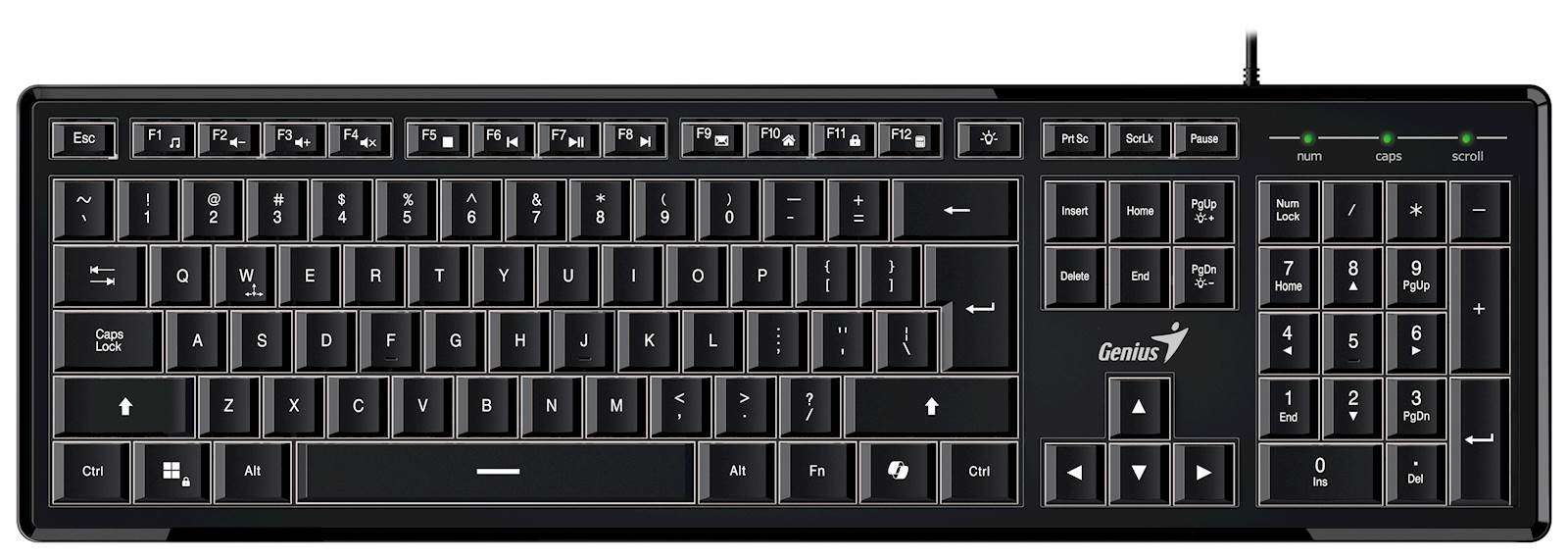 Tipkovnica Genius SlimStar 820,AI,BLK,SER,!USB