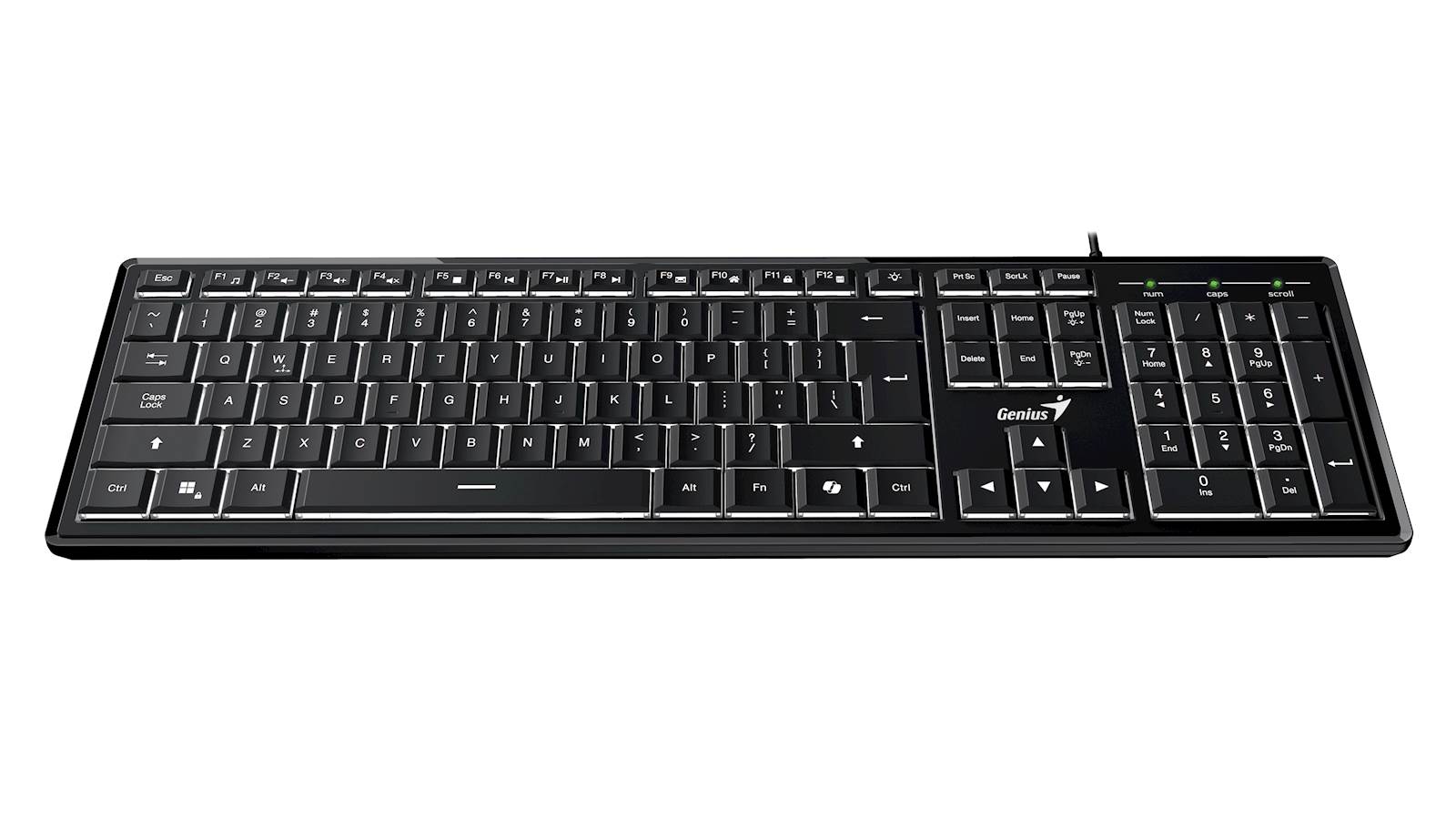 Tipkovnica Genius SlimStar 820,AI,BLK,SER,!USB - slika 2