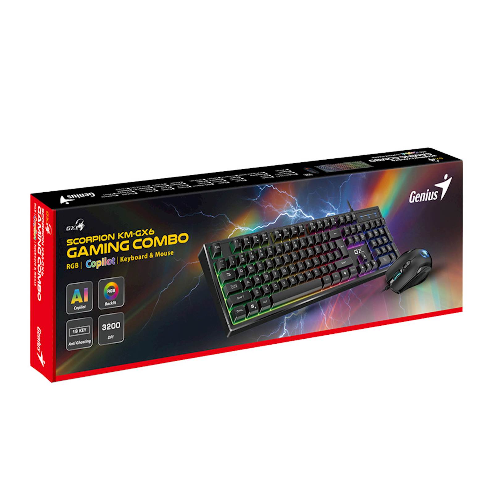 Miška + tipkovnica Genius Gaming Scorpion KM-GX6,BLK,SER,USB - slika 4
